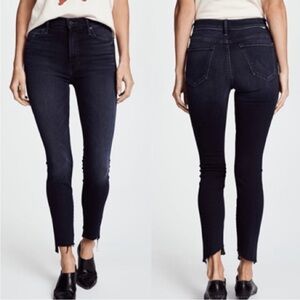 MOTHER Denim The Stunner Zip Two Step Fray Jeans In Holding Heads Wash